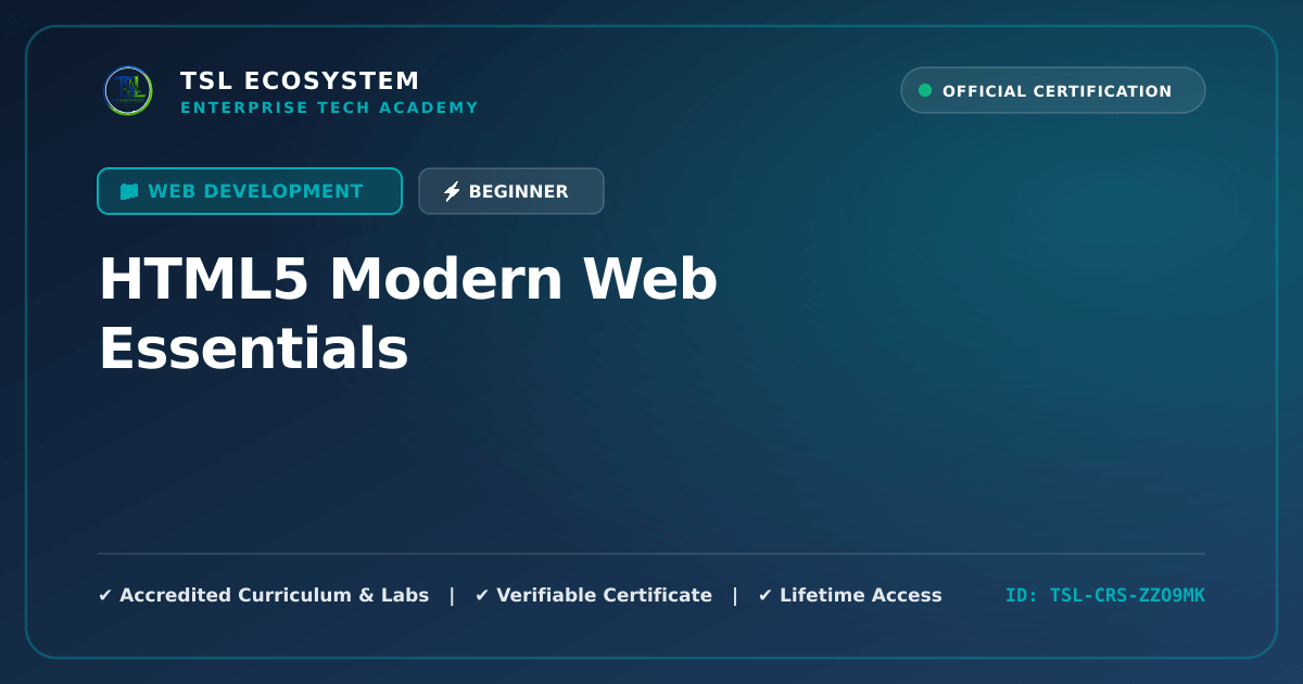 HTML5 Modern Web Essentials