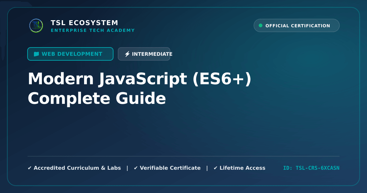 Modern JavaScript (ES6+) Complete Guide