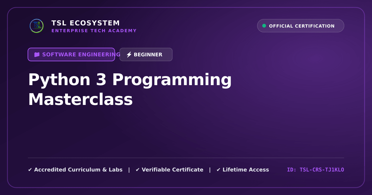 Python 3 Programming Masterclass