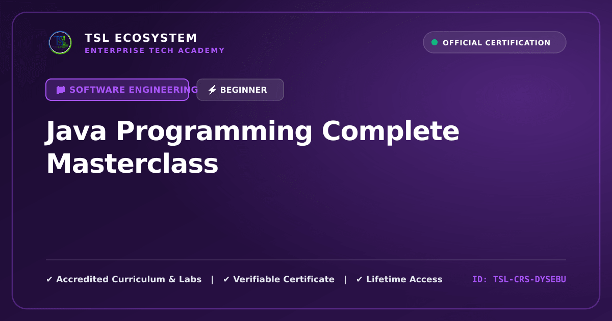 Java Programming Complete Masterclass