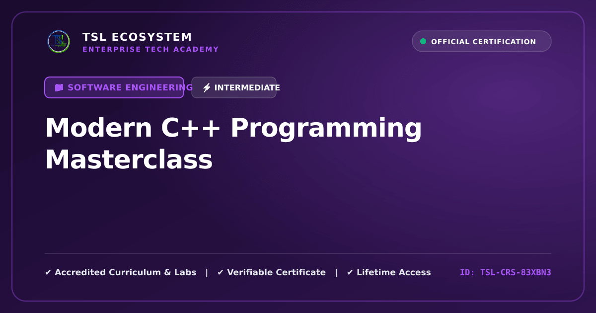 Modern C++ Programming Masterclass