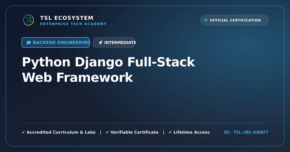 Python Django Full-Stack Web Framework