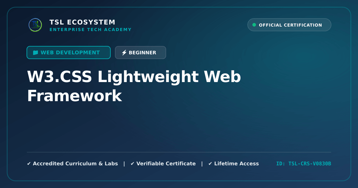 W3.CSS Lightweight Web Framework