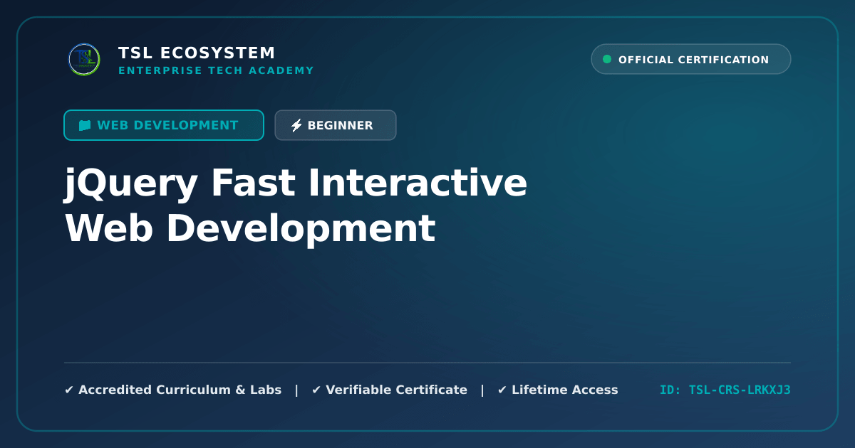 jQuery Fast Interactive Web Development