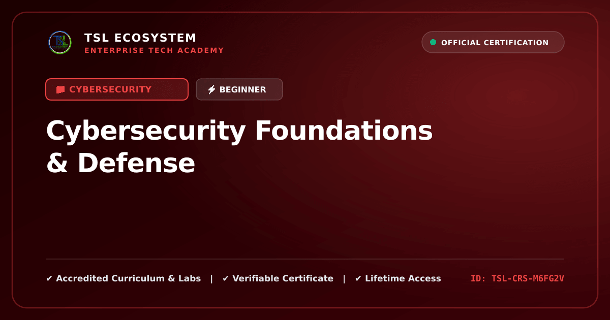 Cybersecurity Foundations & Defense