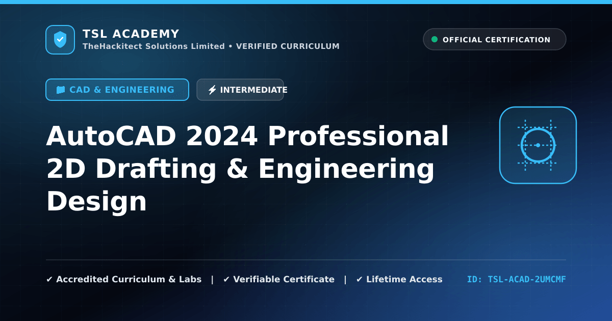 AutoCAD 2024 Professional 2D Drafting & Engineering Design
