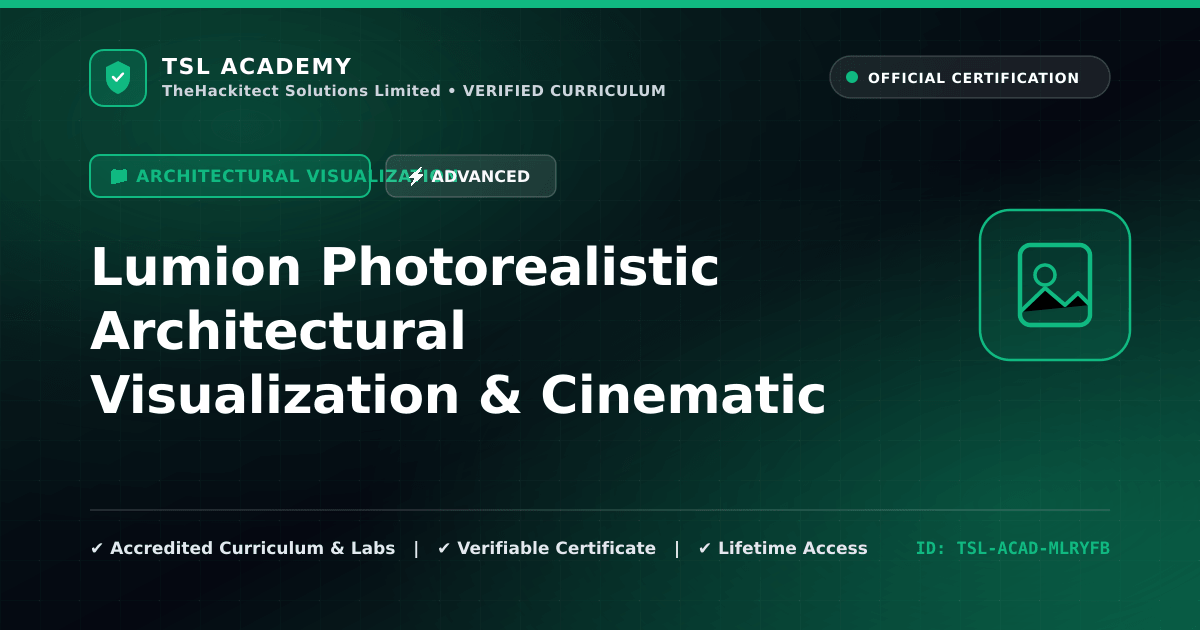 Lumion Photorealistic Architectural Visualization & Cinematic Animation